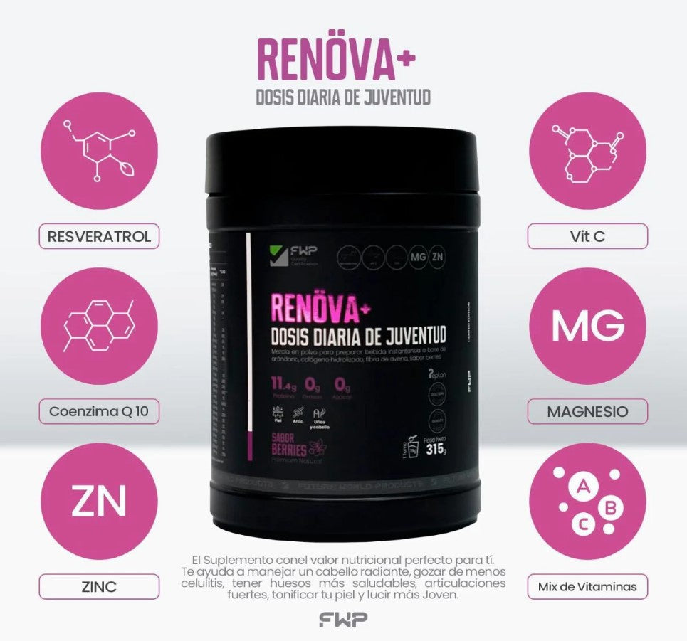 COLÁGENO RENOVA+ EL ELIXIR DE LA JUVENTUD